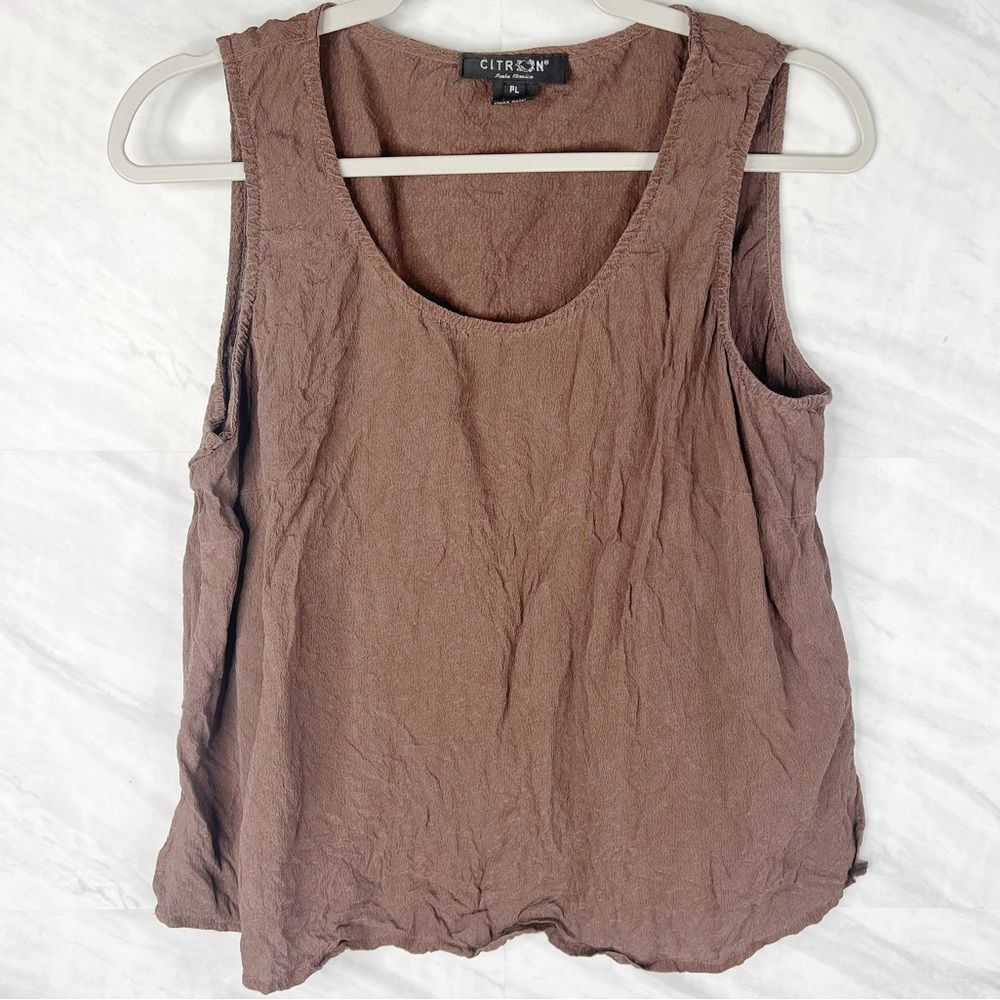 Citron New York Crushed Silk Tank Top PL